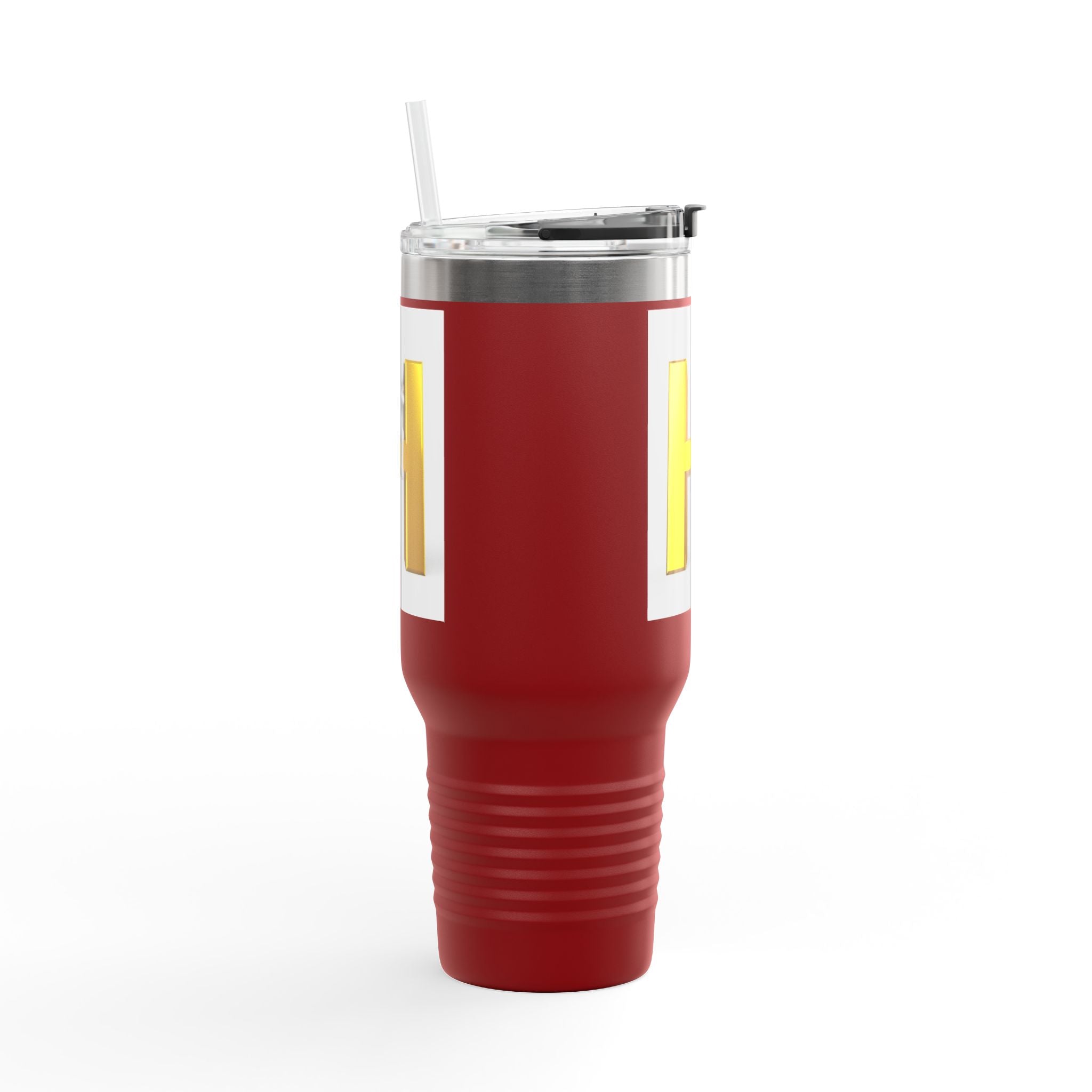 Mug de voyage monogramme H jaune 3D | Gobelet isotherme 40oz