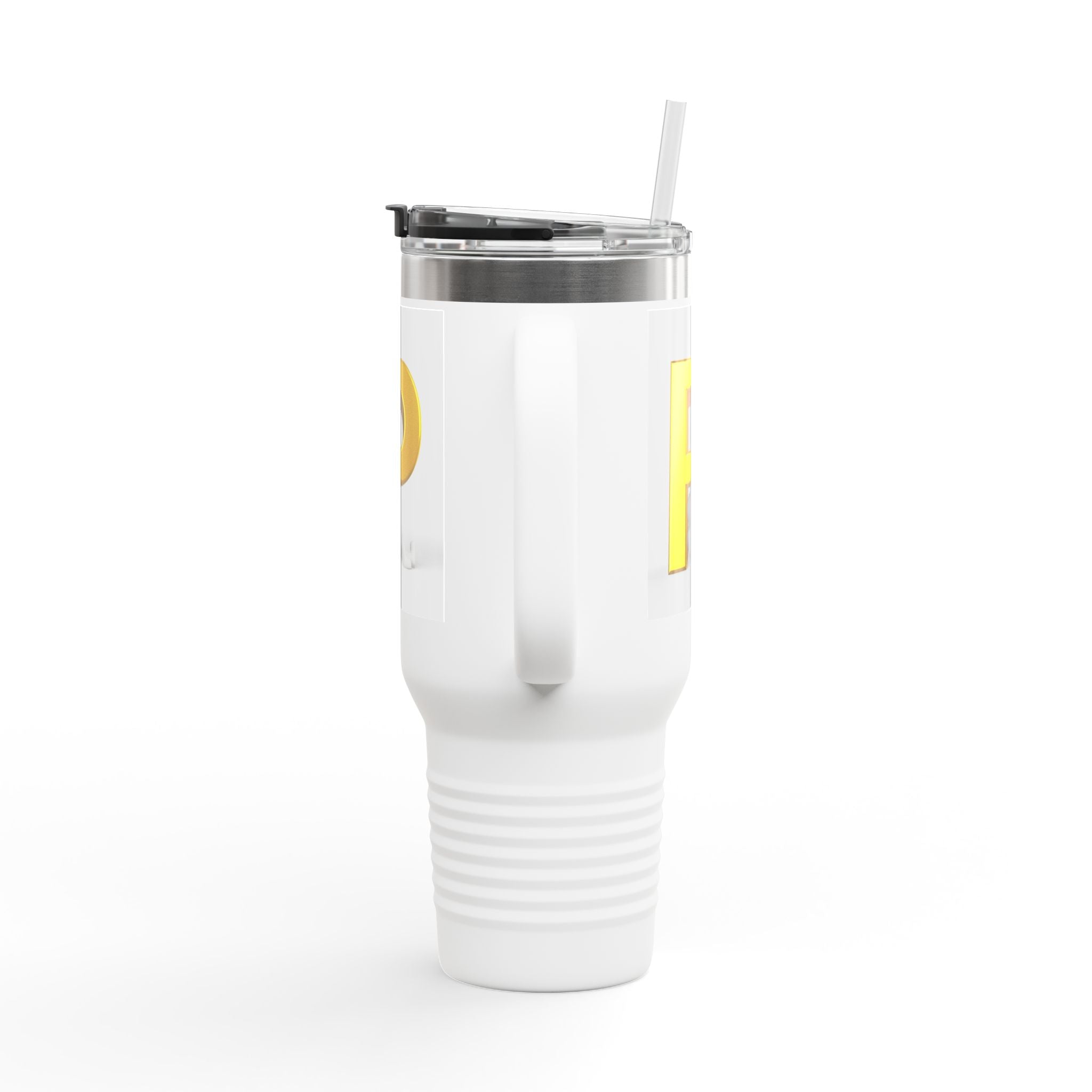 Gold Letter P Monogram Travel Mug | 40oz Insulated Tumbler