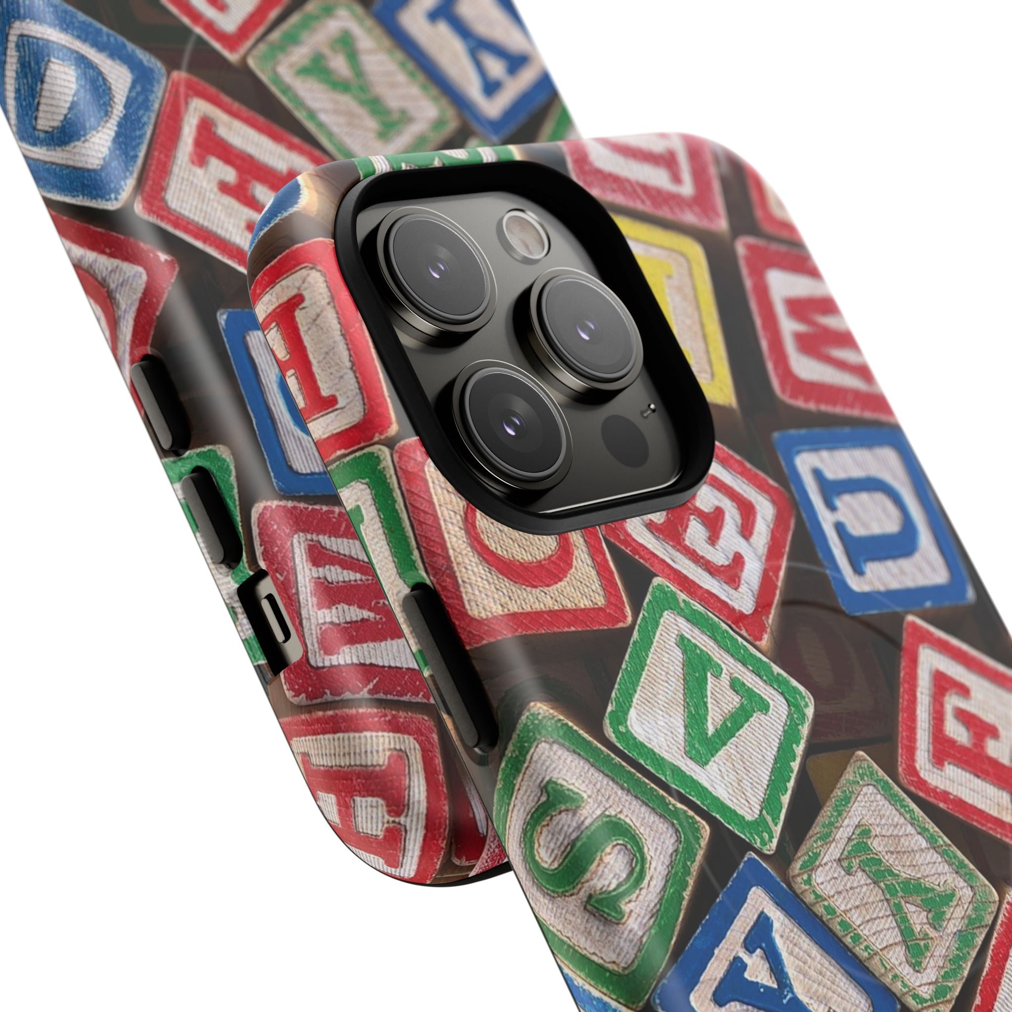 Vintage Alphabet Blocks Phone Case | Tough Magnetic Case