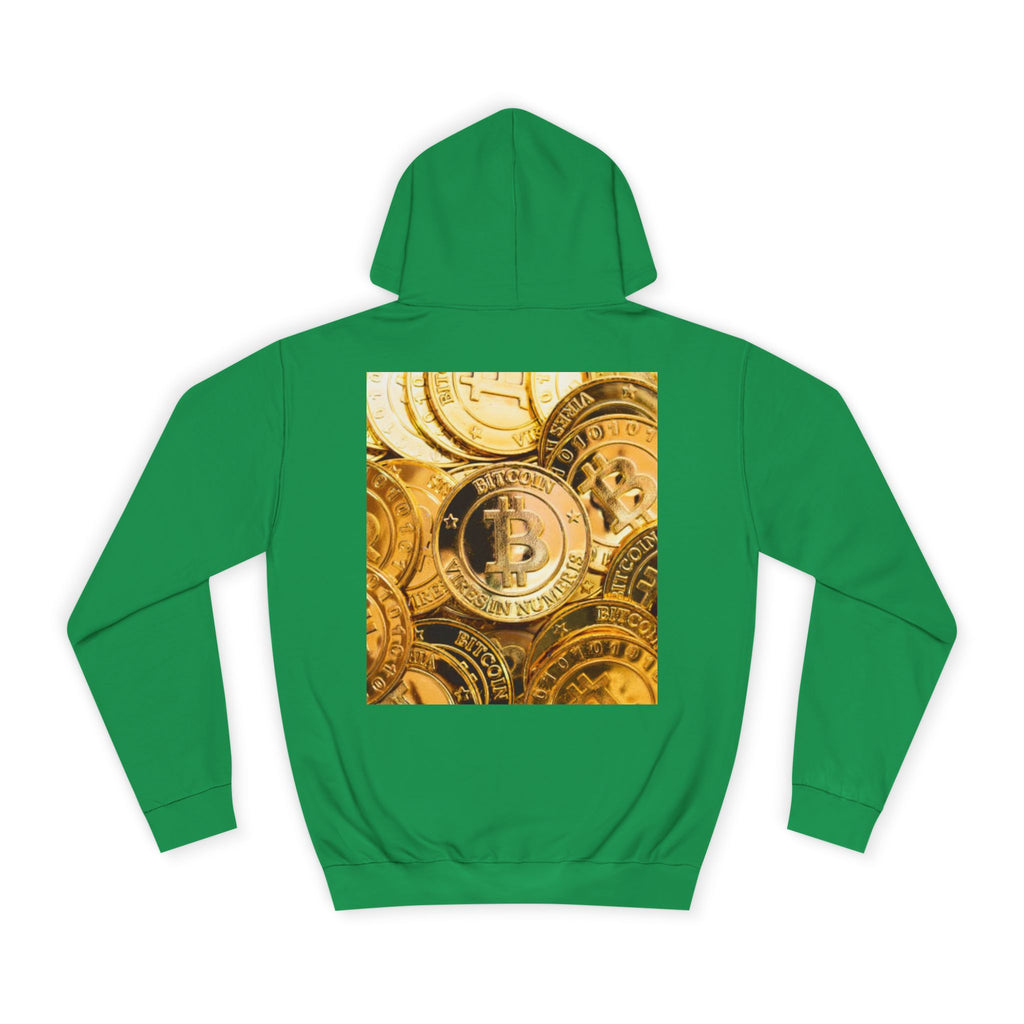 Golden Bitcoin Coins Hoodie | Crypto Cryptocurrency Crypto Art, Digital Currency Apparel