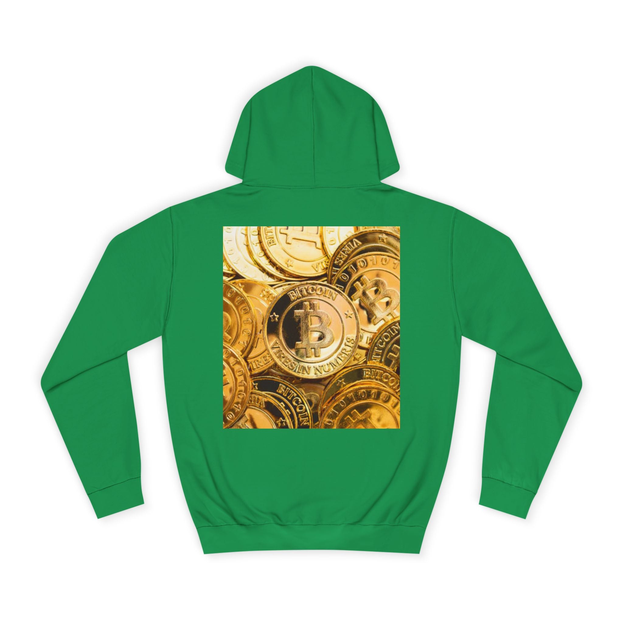 Golden Bitcoin Coins Hoodie | Crypto Cryptocurrency Crypto Art, Digital Currency Apparel