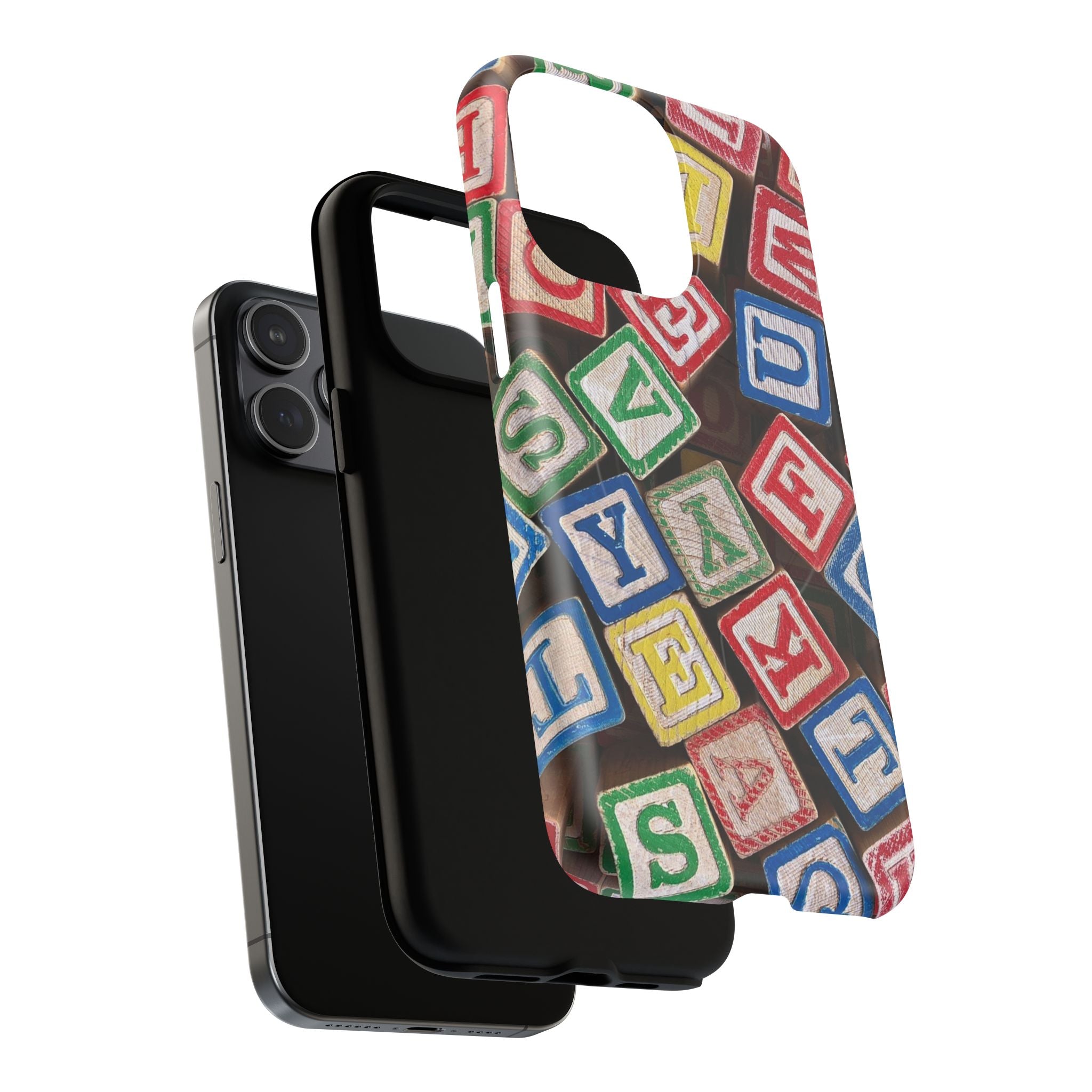 Vintage Alphabet Blocks Phone Case | Tough Magnetic Case