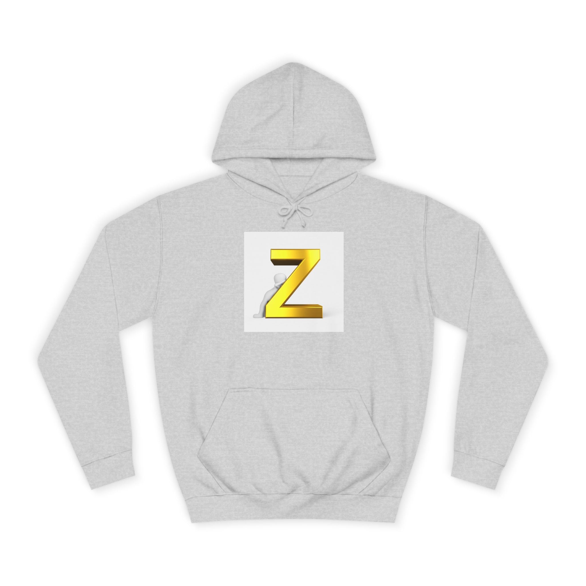 Sweat à capuche lettre Z dorée 3D | Monogramme initial