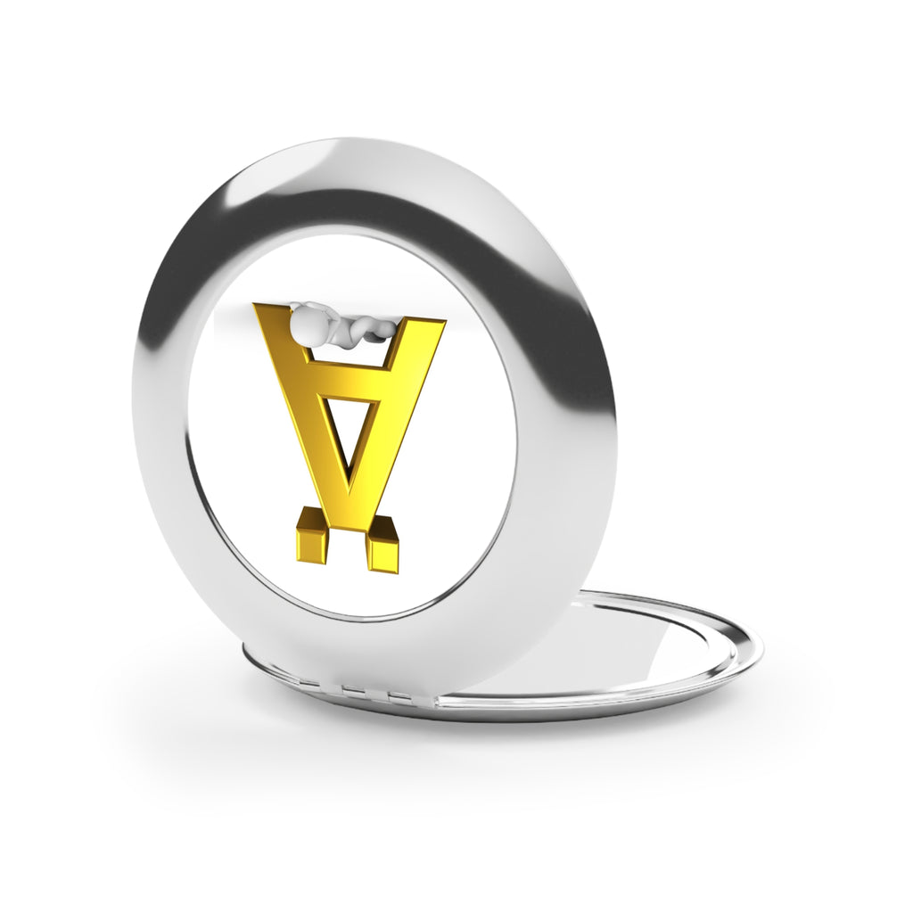 Gold Letter Ä Initial Compact Travel Mirror | Monogram Pocket Mirror