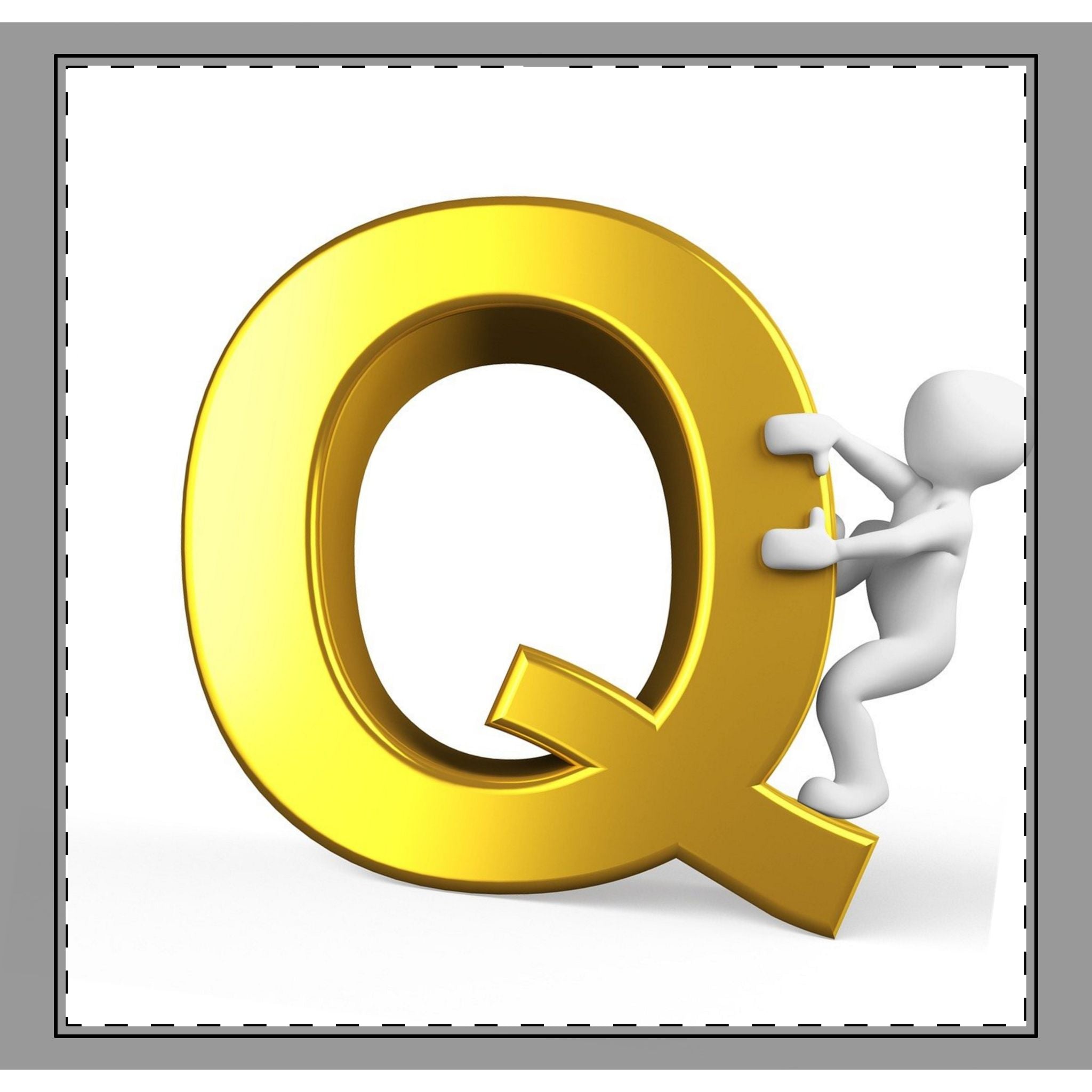 Gold Letter Q Monogram Coverlet