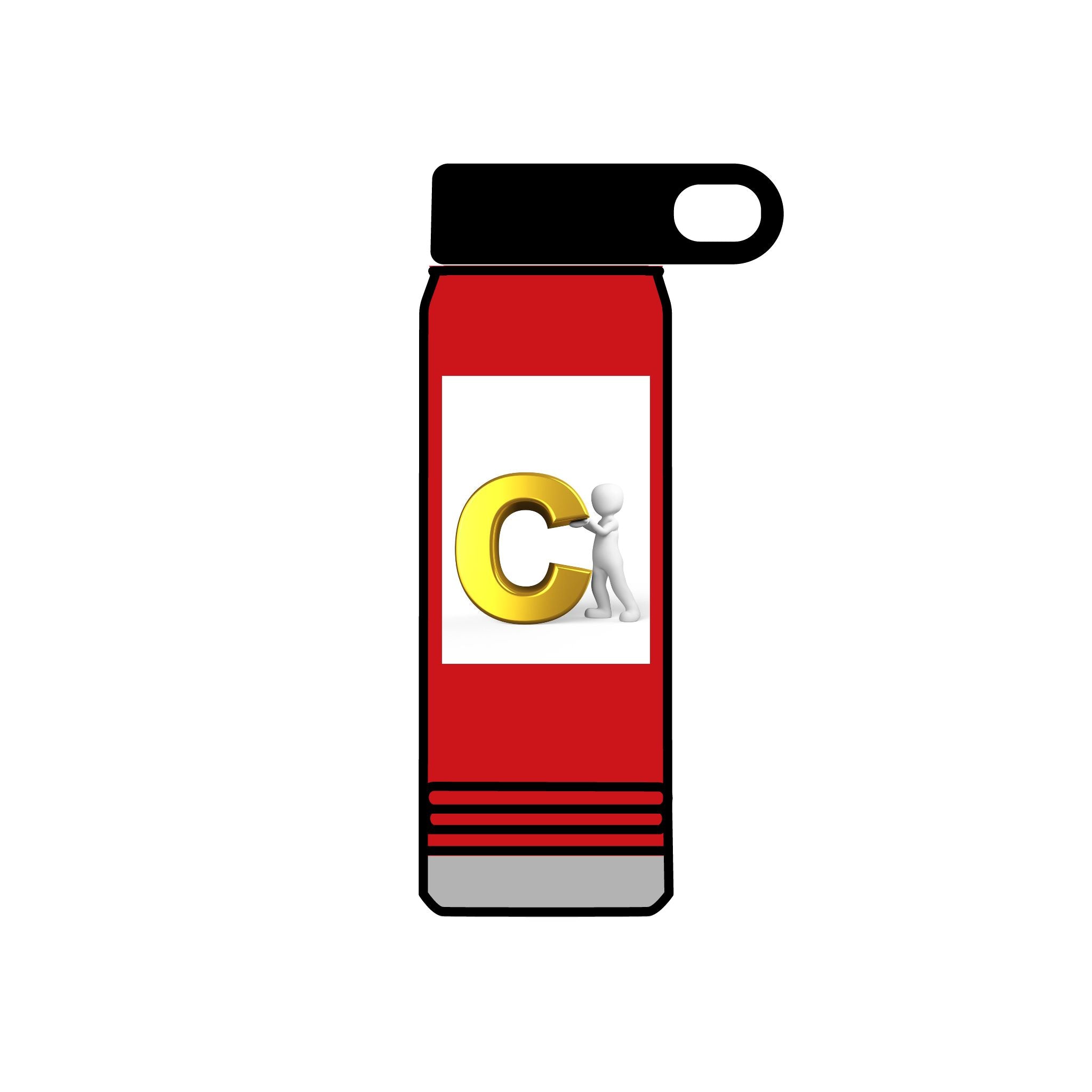 Gold Letter C Logo Water Bottle | 20oz Insulated Bottle