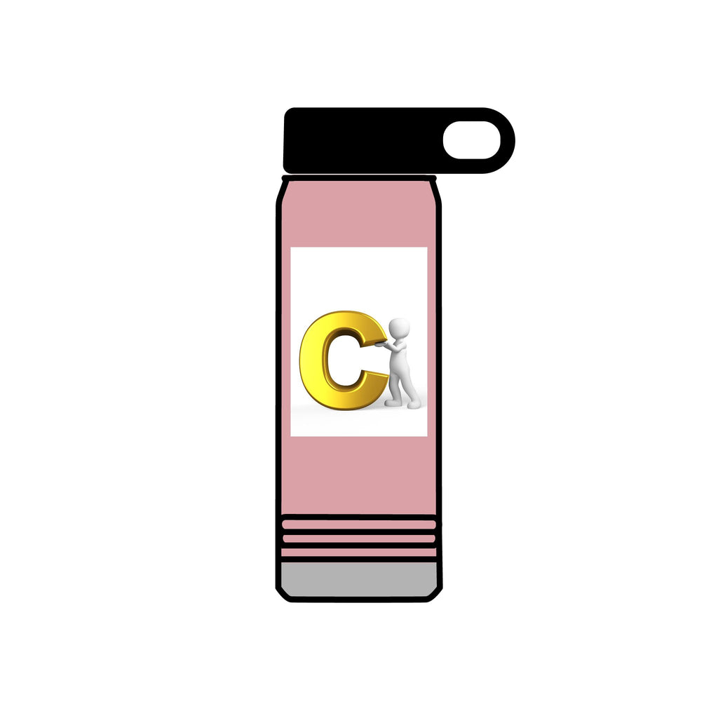Gold Letter C Logo Water Bottle | 20oz Insulated Bottle