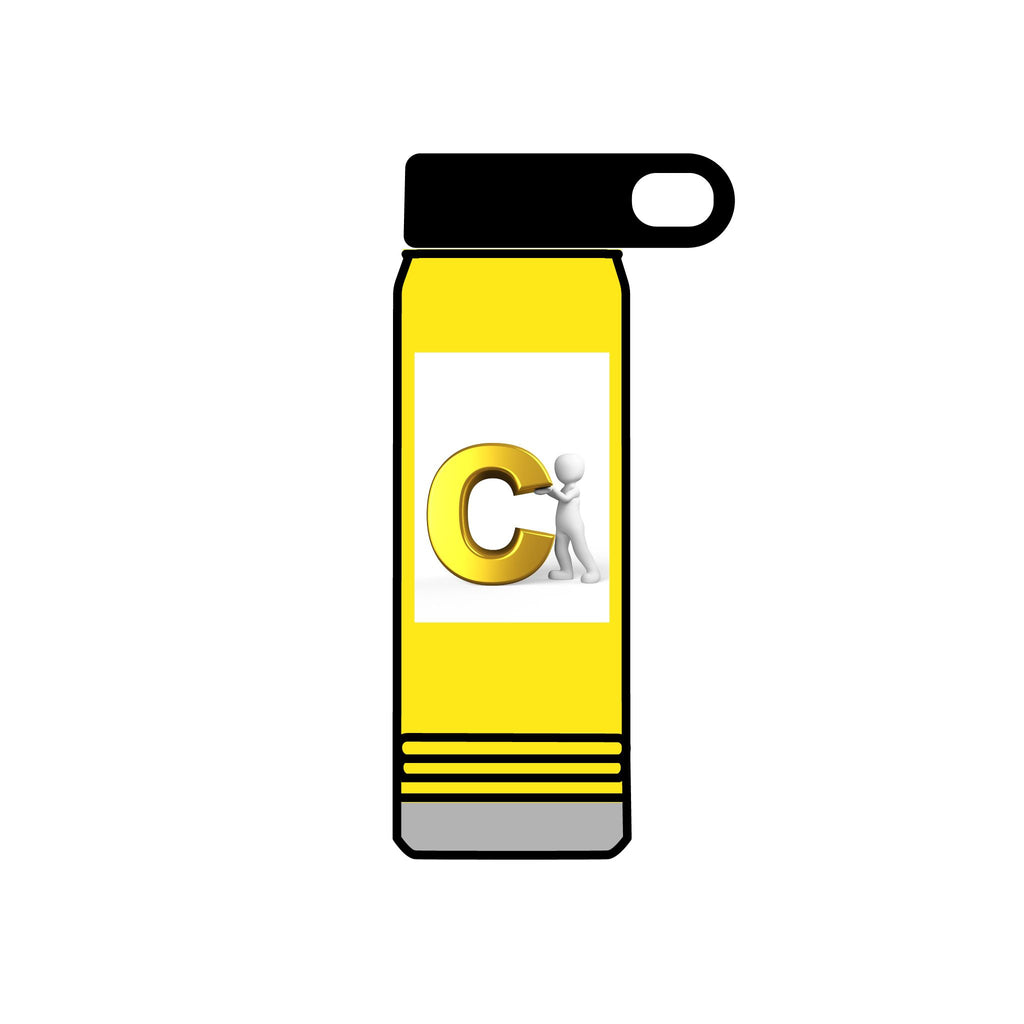 Gold Letter C Logo Water Bottle | 20oz Insulated Bottle
