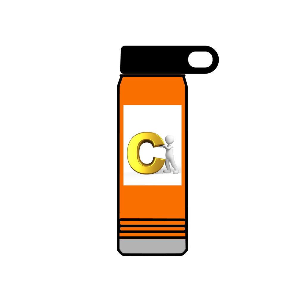 Gold Letter C Logo Water Bottle | 20oz Insulated Bottle