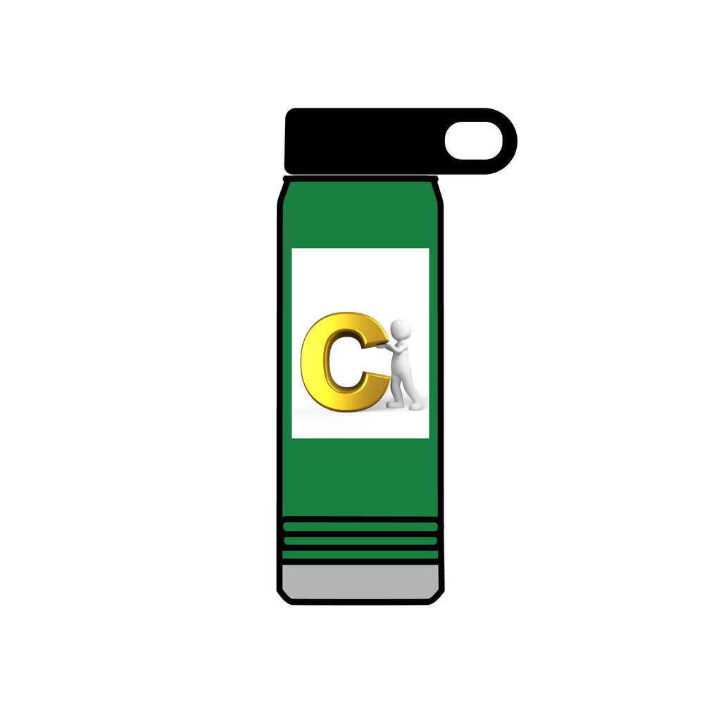 Gold Letter C Logo Water Bottle | 20oz Insulated Bottle