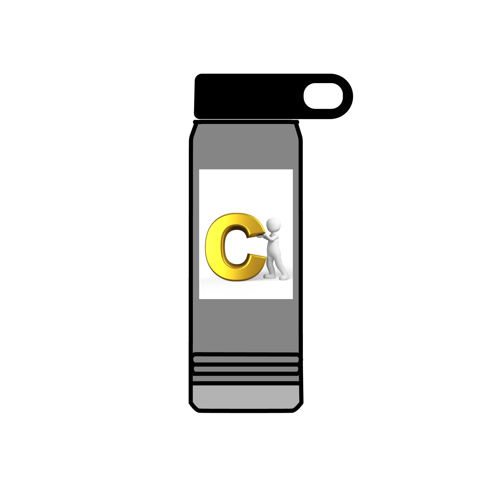 Gold Letter C Logo Water Bottle | 20oz Insulated Bottle