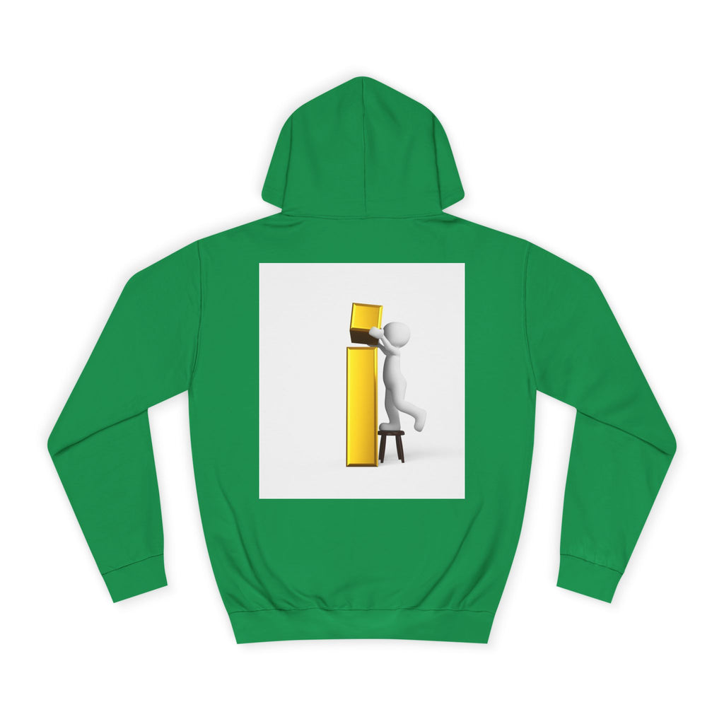 Stick Figure Building Letter i Hoodie | Minimal Illustration