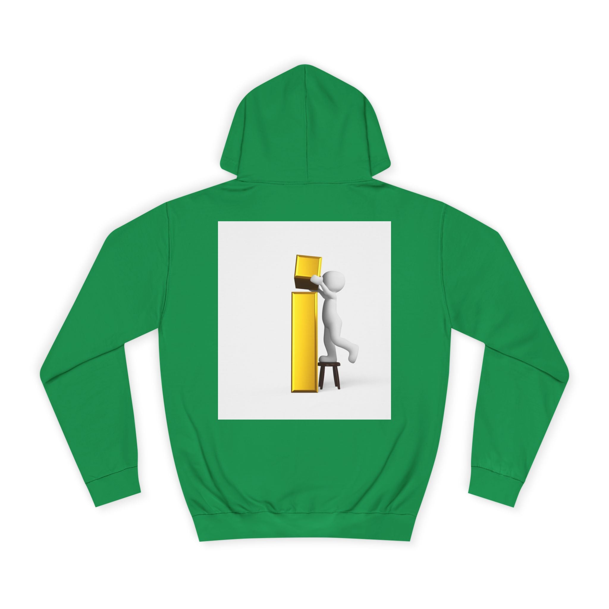 Stick Figure Building Letter i Hoodie | Minimal Illustration
