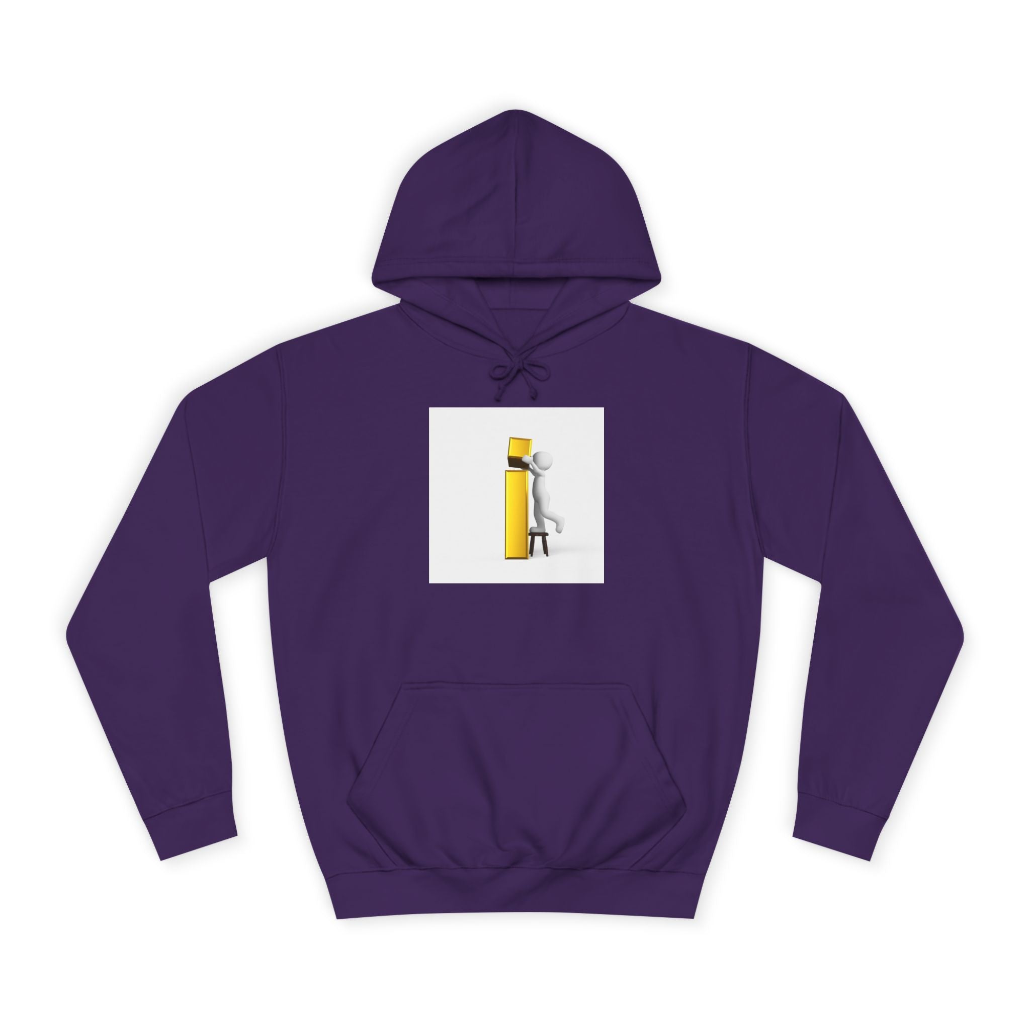 Stick Figure Building Letter i Hoodie | Minimal Illustration
