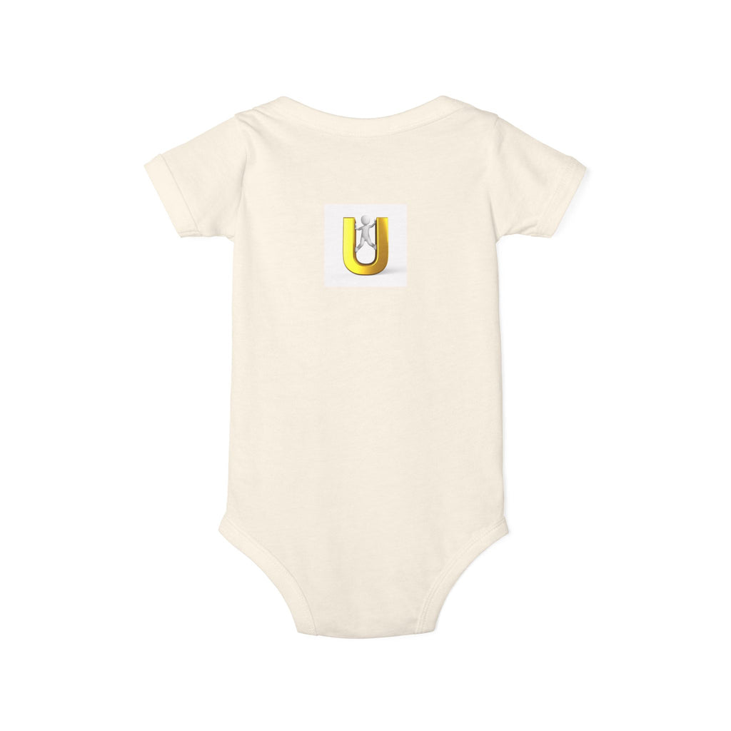 Yellow Letter U Onesie | Infant Bodysuit