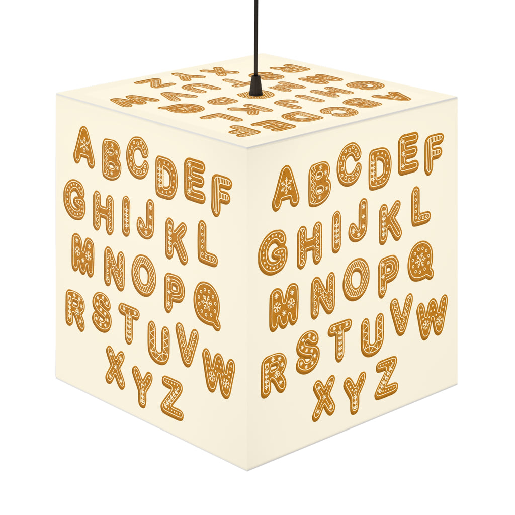 Gingerbread Alphabet Light Cube Lamp | Kids Nursery Nightlight