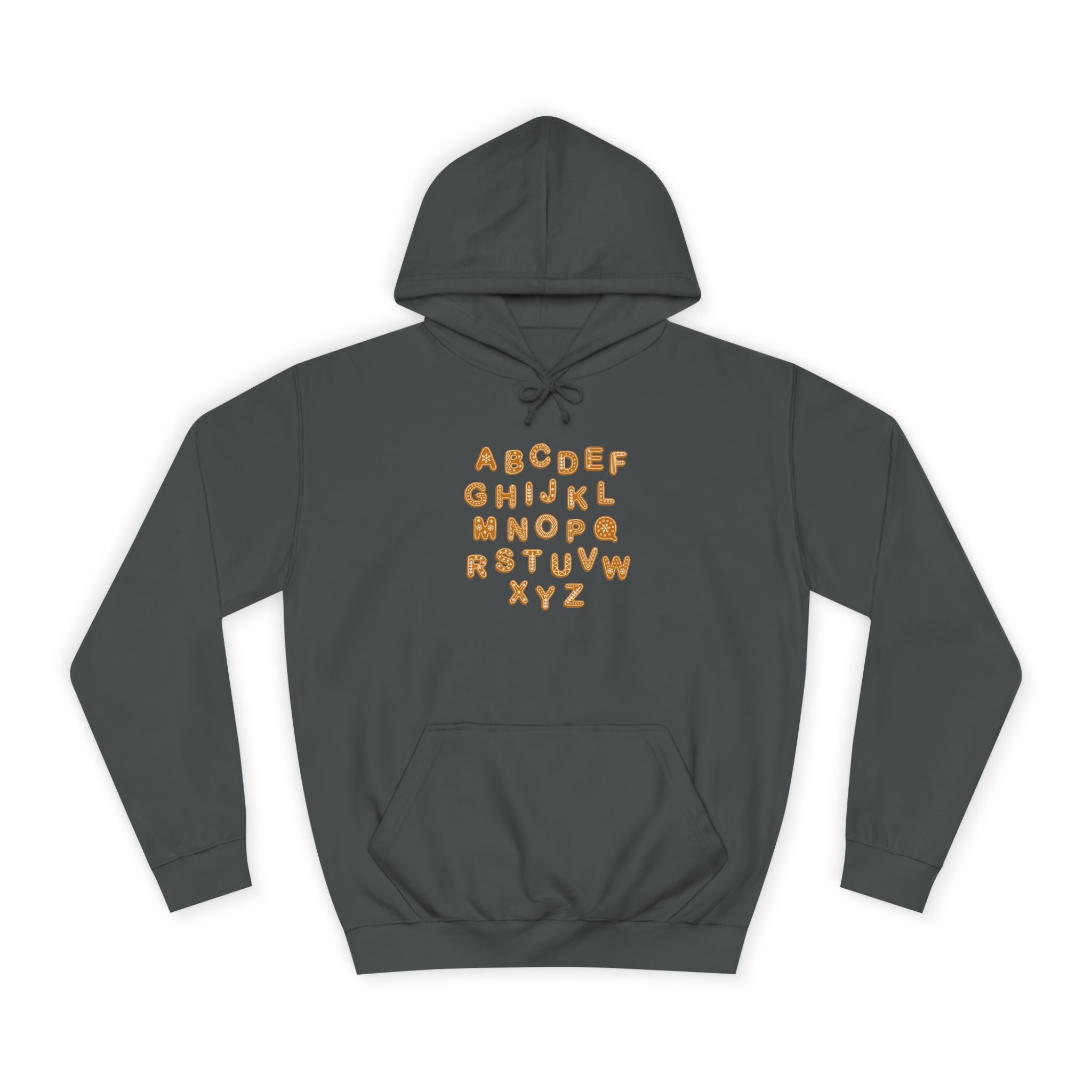 Sweat à capuche Alphabet Biscuits | Sweatshirt Lettres de A à Z Police Biscuits