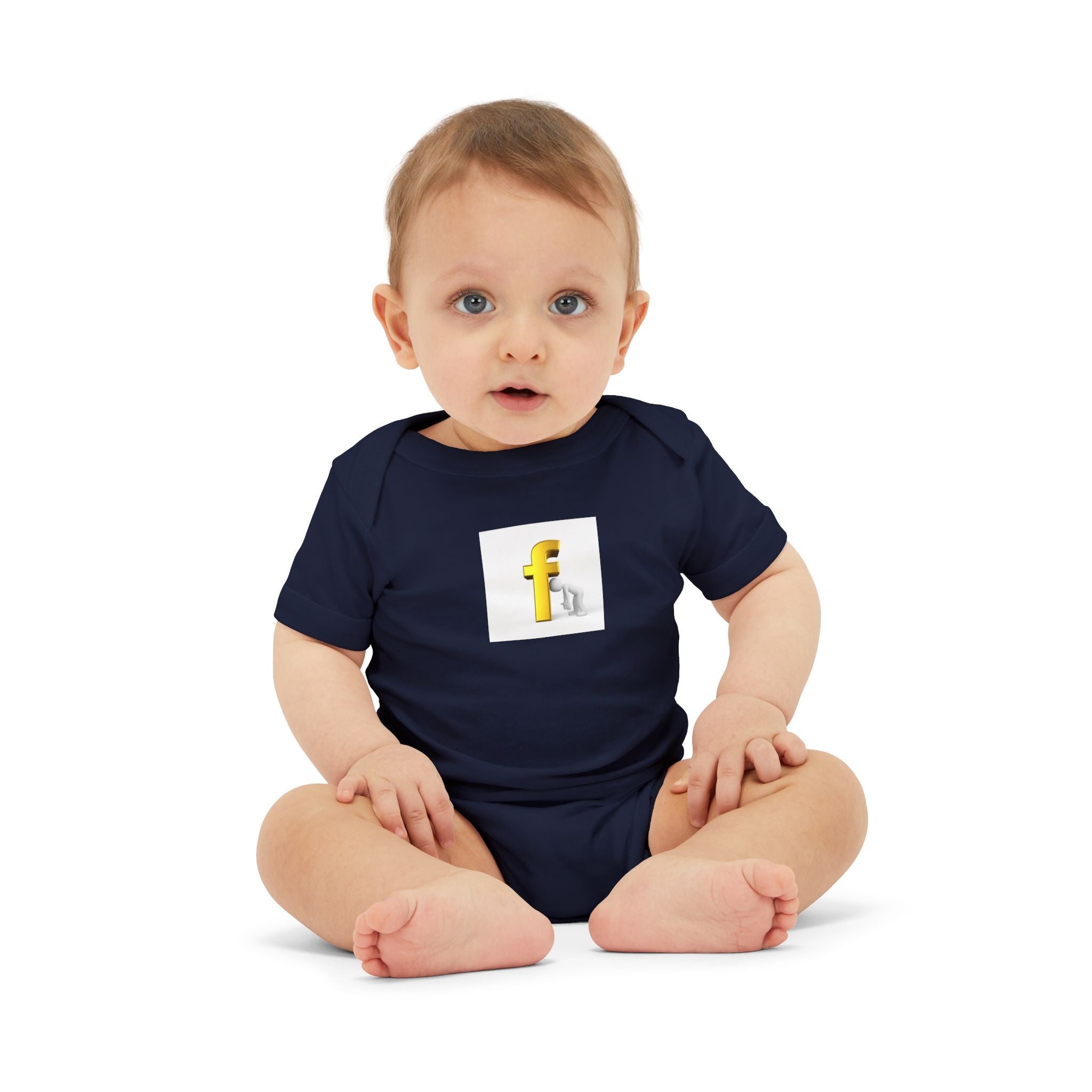 Yellow Letter F Initial Baby Onesie | Infant Jersey One Piece