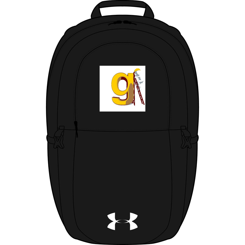 Yellow G Letter with Pencil Backpack | Embroidered Monogram Backpack
