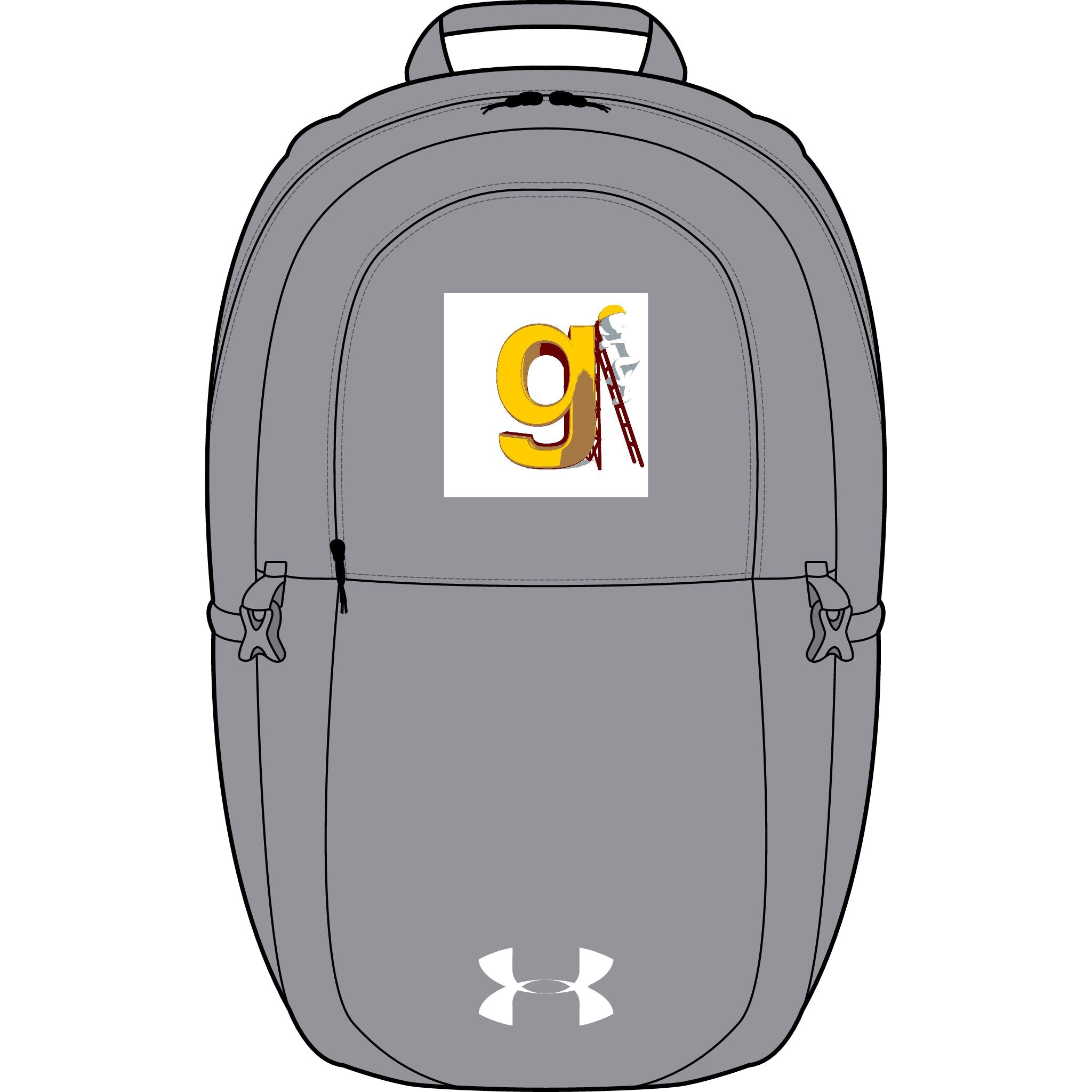 Gelber G-Buchstabe mit Bleistift Rucksack | Bestickter Monogramm-Rucksack