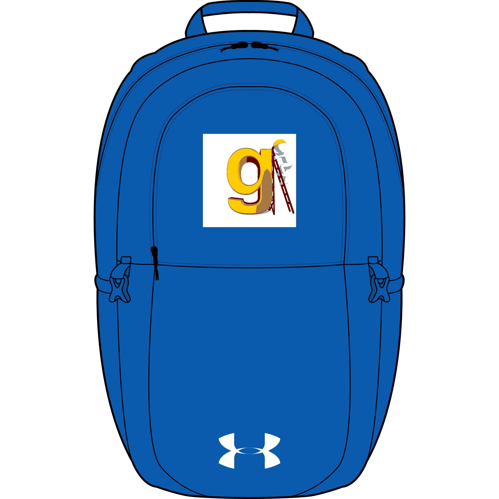 Gelber G-Buchstabe mit Bleistift Rucksack | Bestickter Monogramm-Rucksack
