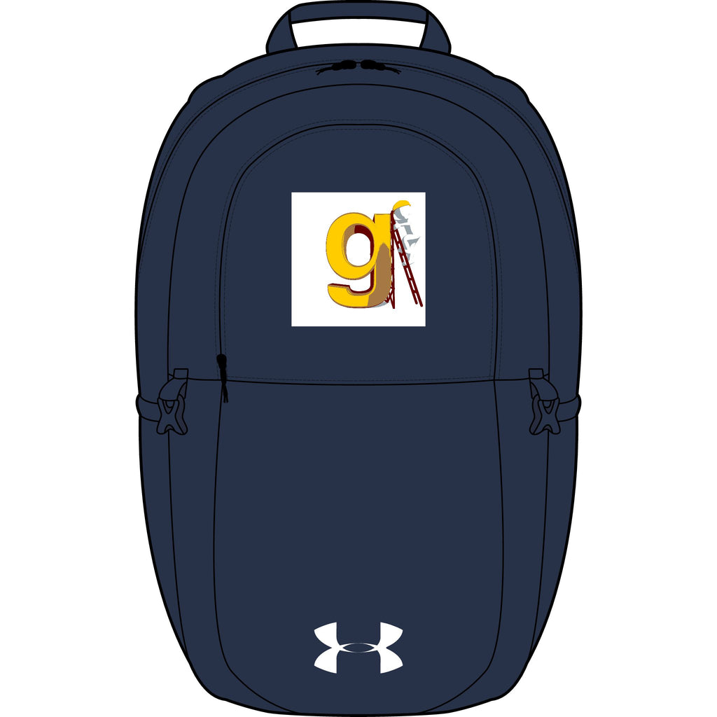 Yellow G Letter with Pencil Backpack | Embroidered Monogram Backpack