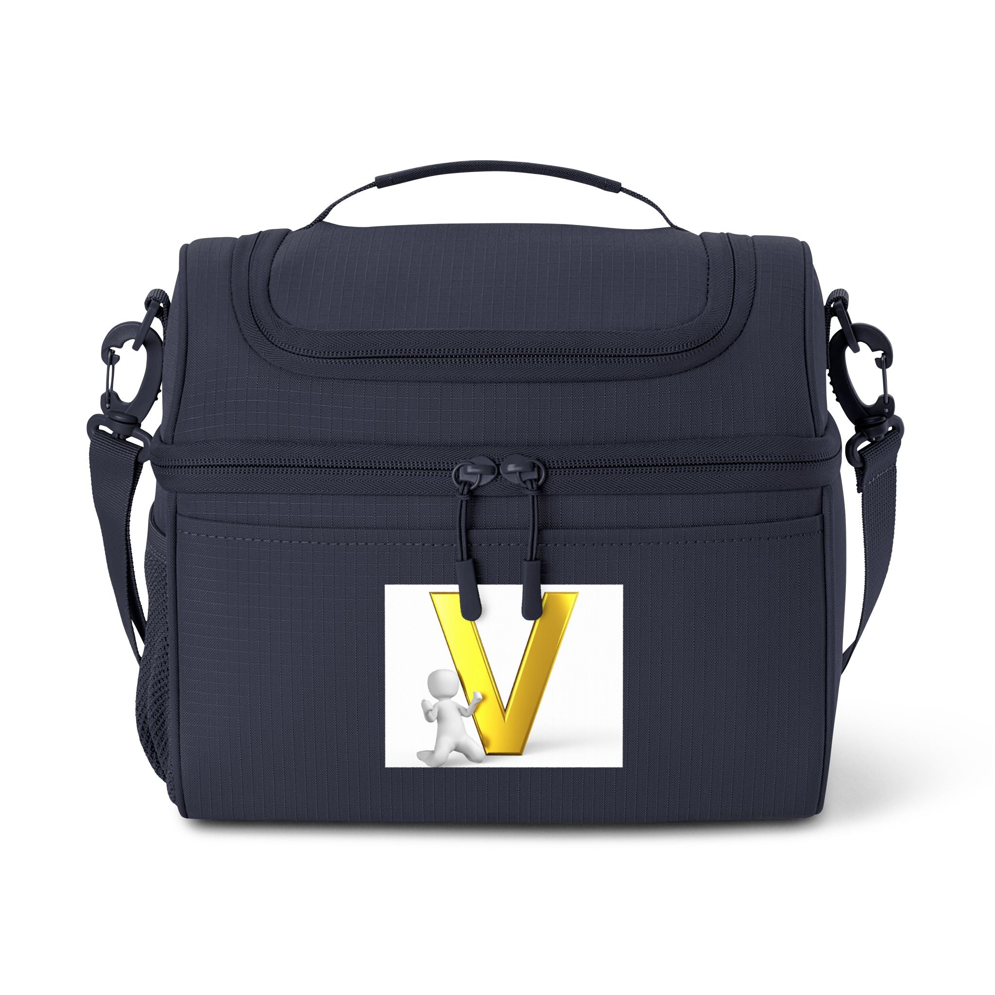 Yellow 3D Letter V Logo Cooler Bag | Insulated Lunch Cooler