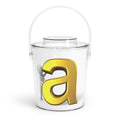 Gold Letter A Monogram Ice Bucket | Clear Acrylic Ice Bucket with Tongs