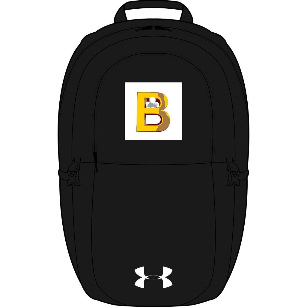 Yellow Letter B Monogram Backpack | Embroidered Initial on Sport Backpack