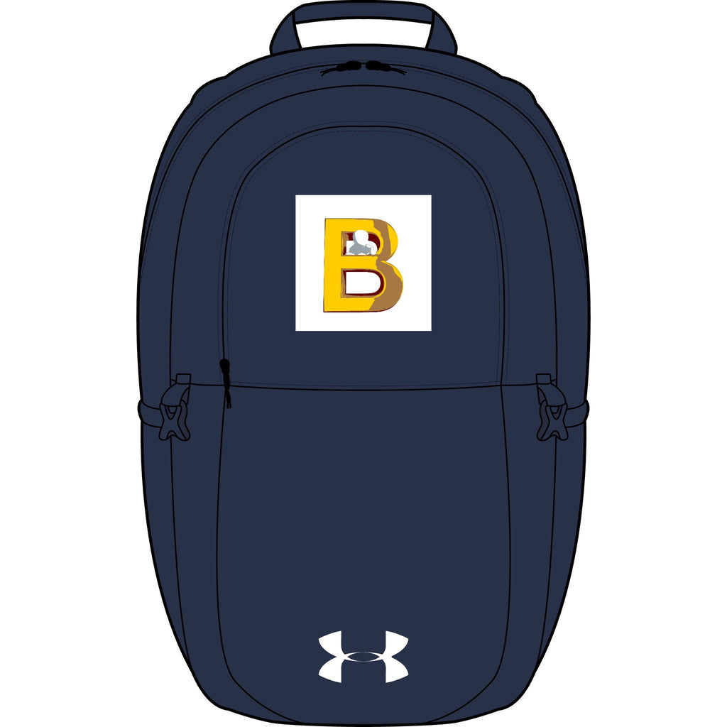 Yellow Letter B Monogram Backpack | Embroidered Initial on Sport Backpack