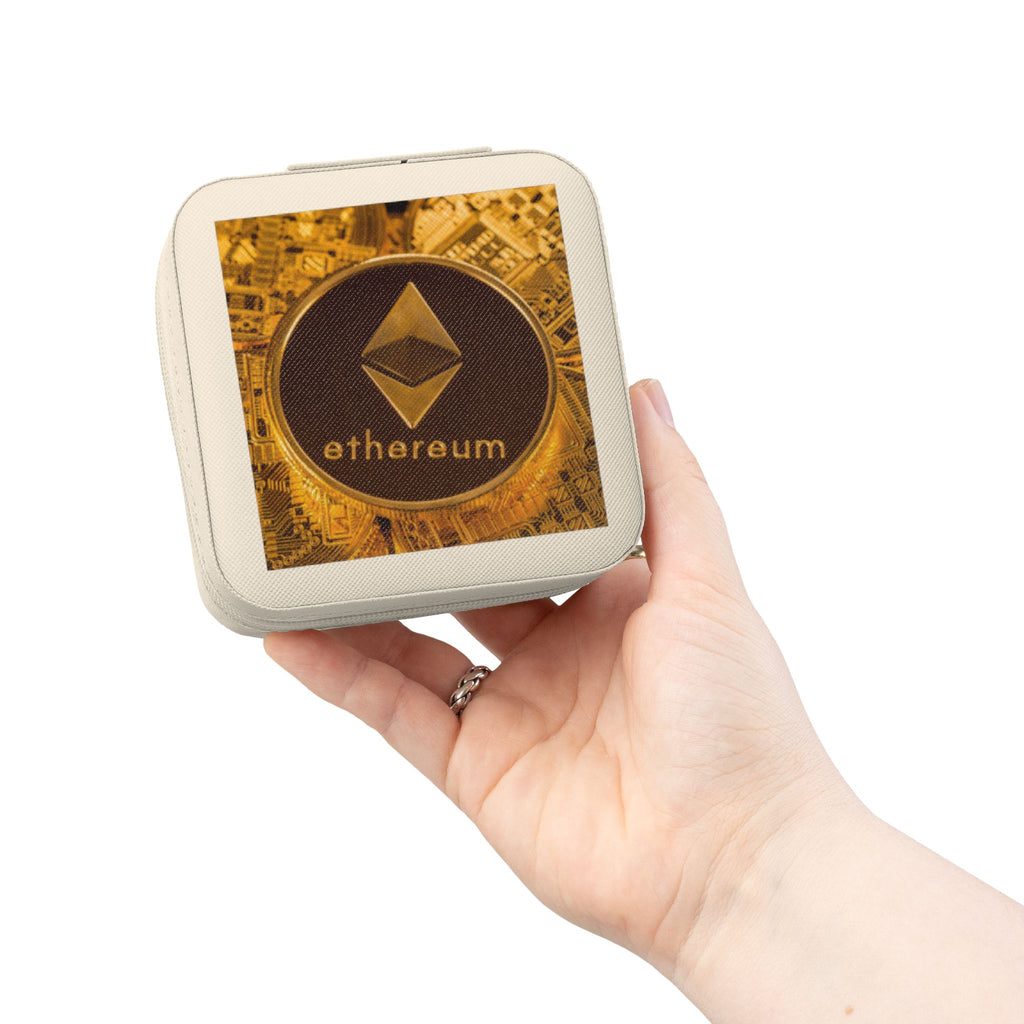 Ethereum Coin Jewelry Travel Case | Crypto Logo Compact Organizer