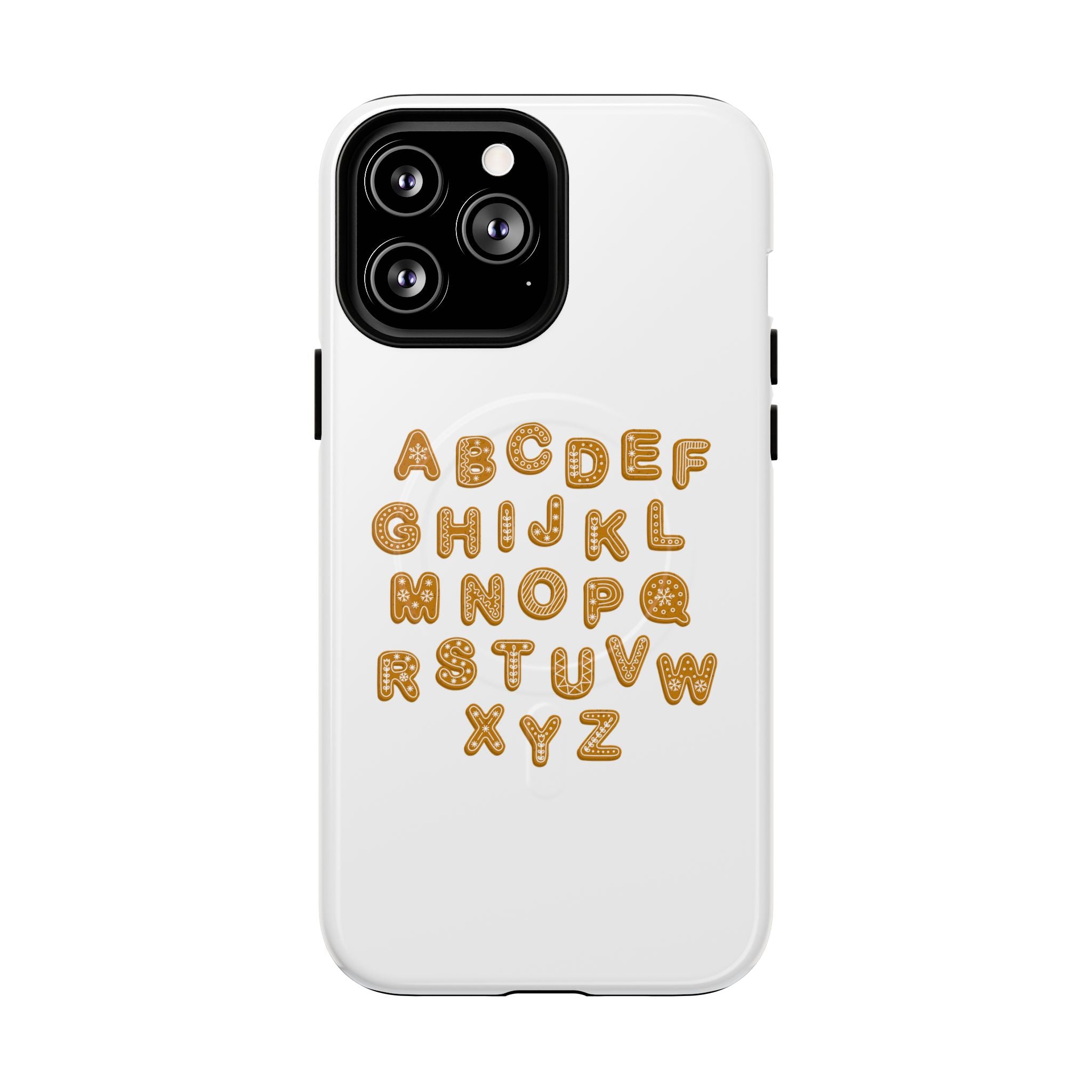 Coque de Téléphone Alphabet Cookie | Coque Magnétique Robuste, Lettrage Mignon
