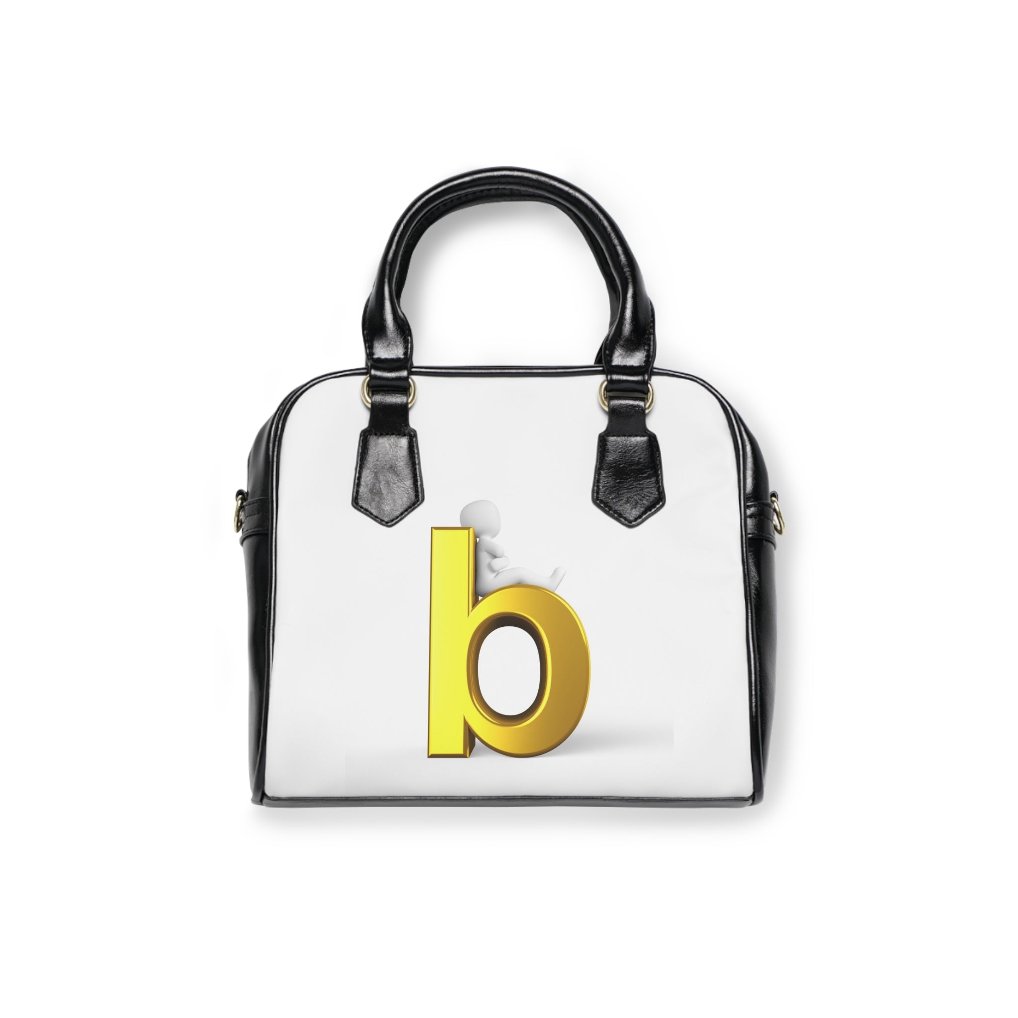 Yellow Letter B Monogram Shoulder Handbag | Initial Bag