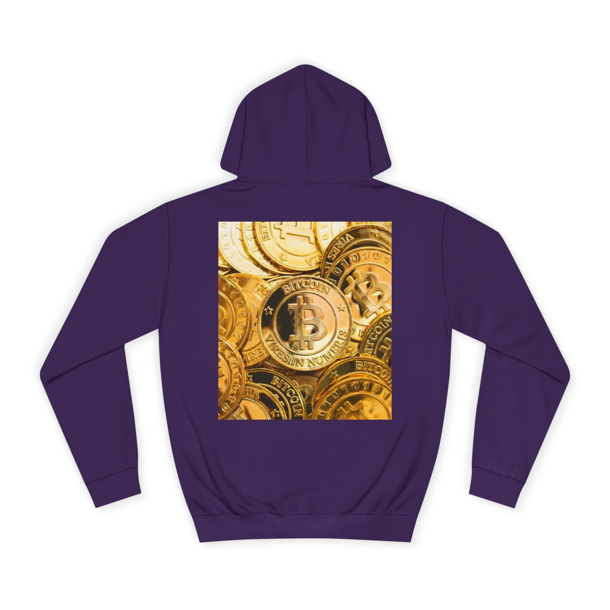 Golden Bitcoin Coins Hoodie | Crypto Cryptocurrency Crypto Art, Digital Currency Apparel
