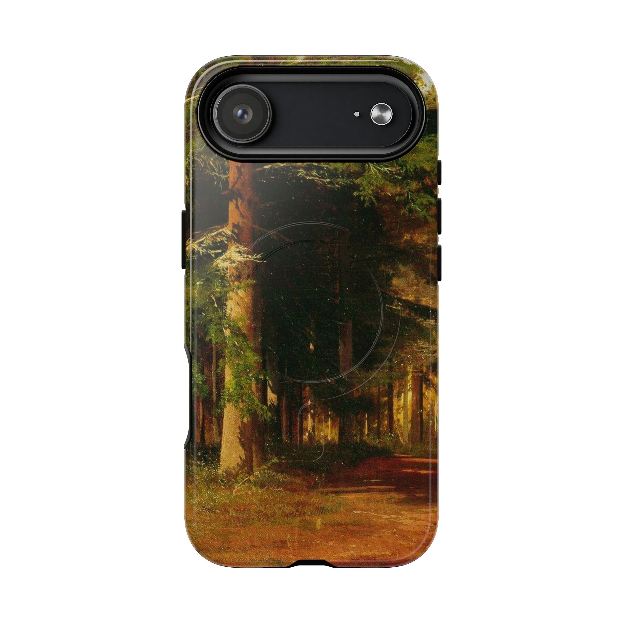 Coque de téléphone Chemin forestier d'automne | Coque magnétique robuste, illustration de paysage d'automne