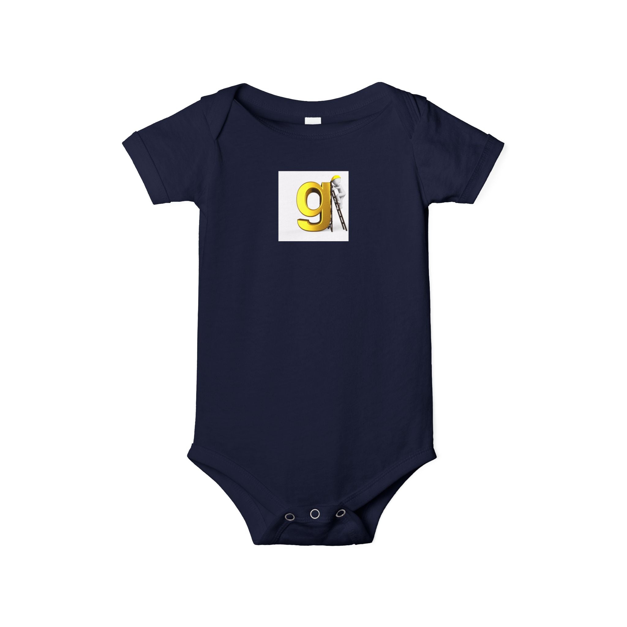 Body pour bébé lettre G jaune avec motif travailleur | Body pour bébé, initiale de l'alphabet