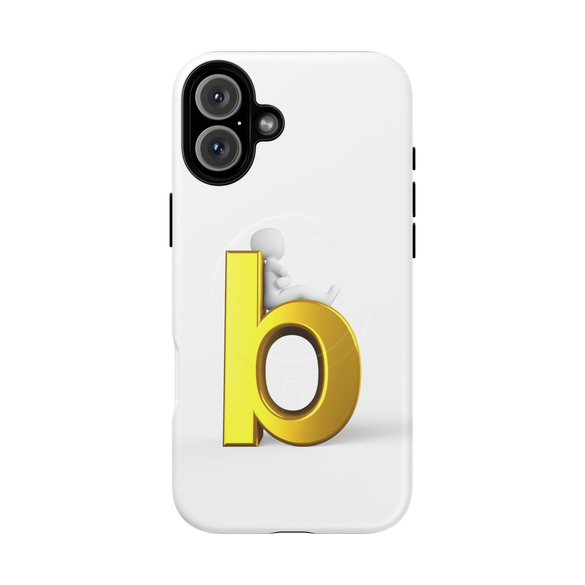 Coque de téléphone Lettre B dorée | Coque magnétique robuste