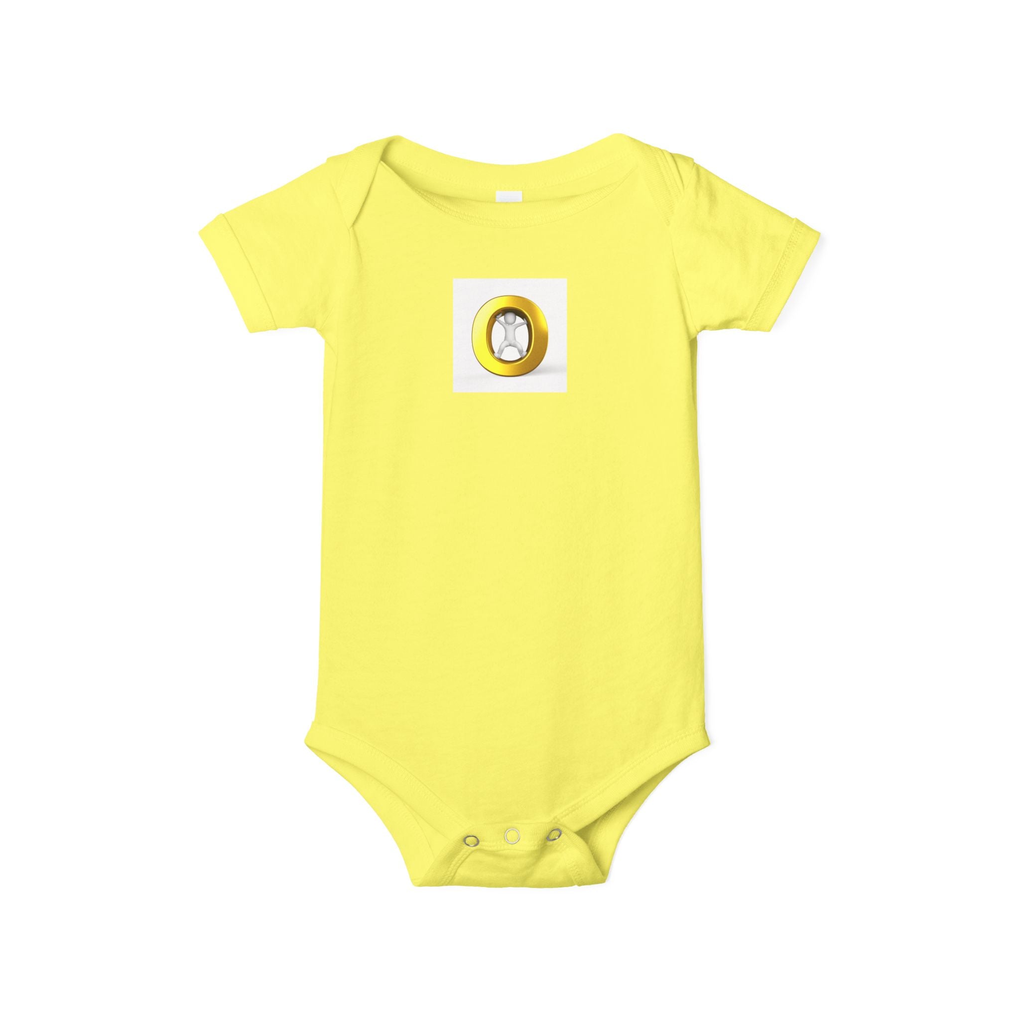 Body Bébé Une Pièce Lettre O Dorée | Grenouillère pour bébé