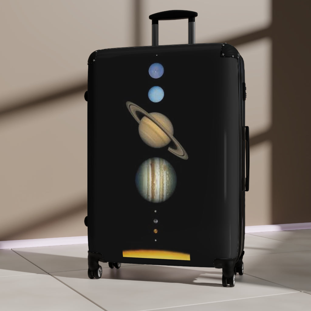 Vintage Planets Solar System Suitcase | Space Travel Luggage