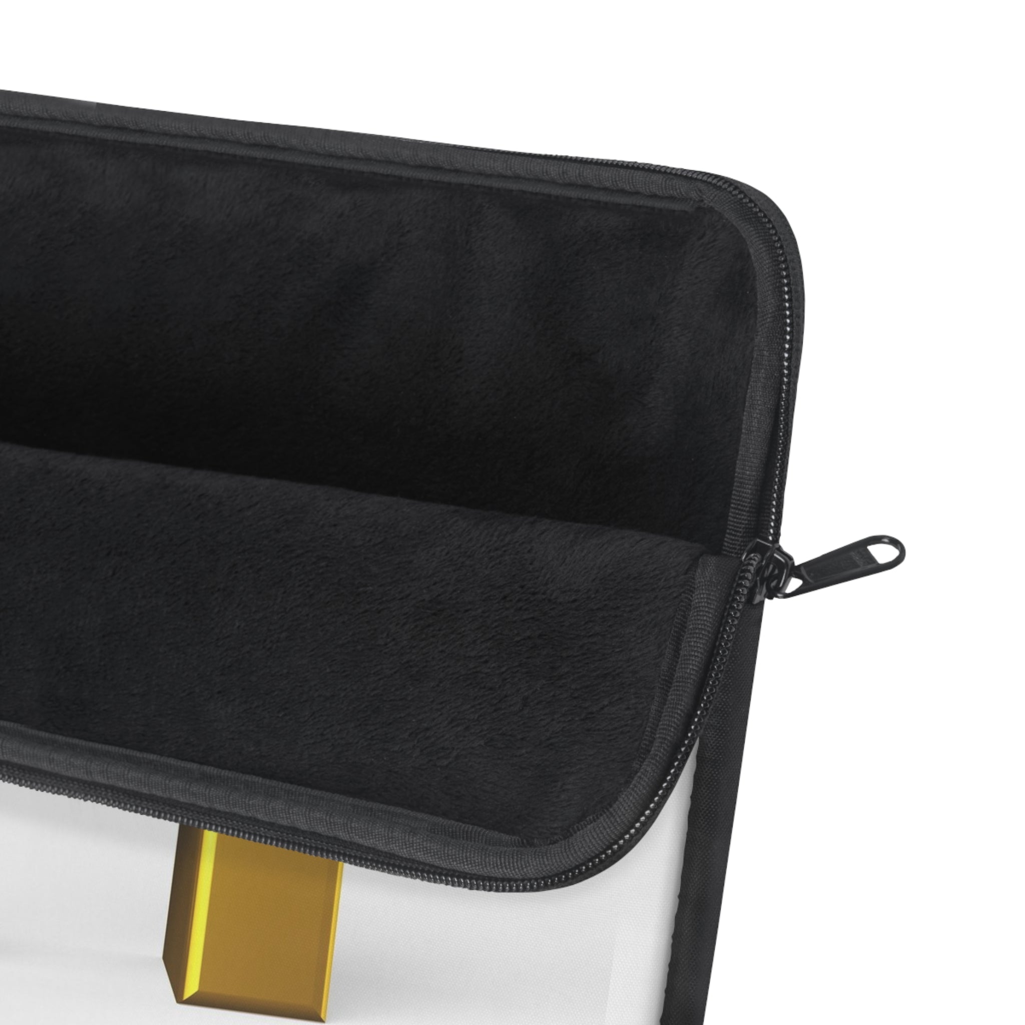 3D Person Holding Gold Letter Q Laptop Sleeve | Alphabet Initial Case