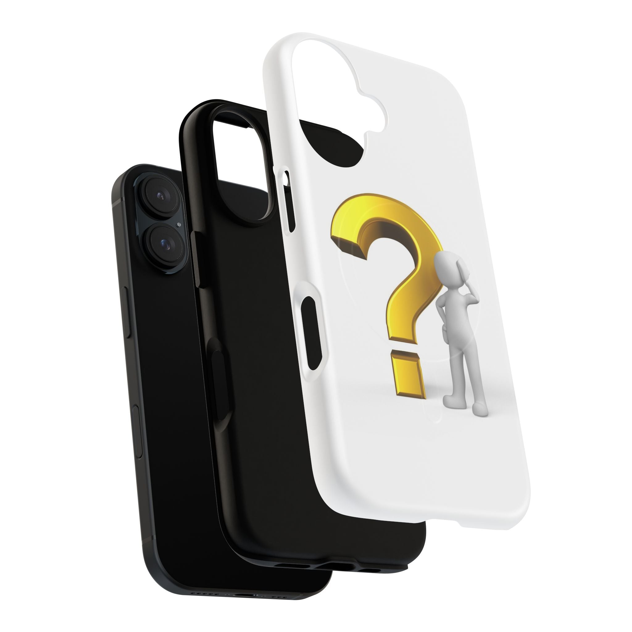 3D Question Mark Figure phone case | Tough Magnetic Case
