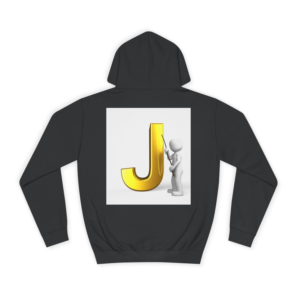 Golden Letter J Initial Hoodie | Monogram J Sweatshirt