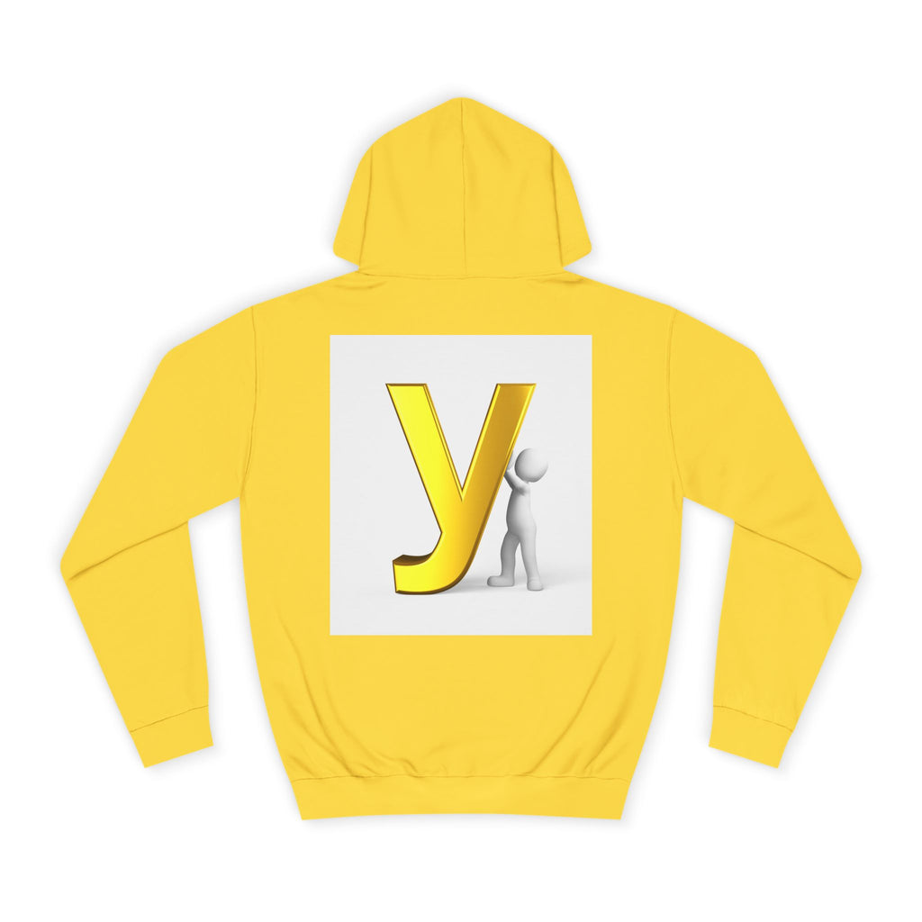 Yellow 3D Letter Y hoodie | Letterman Monogram Initial Sweatshirt