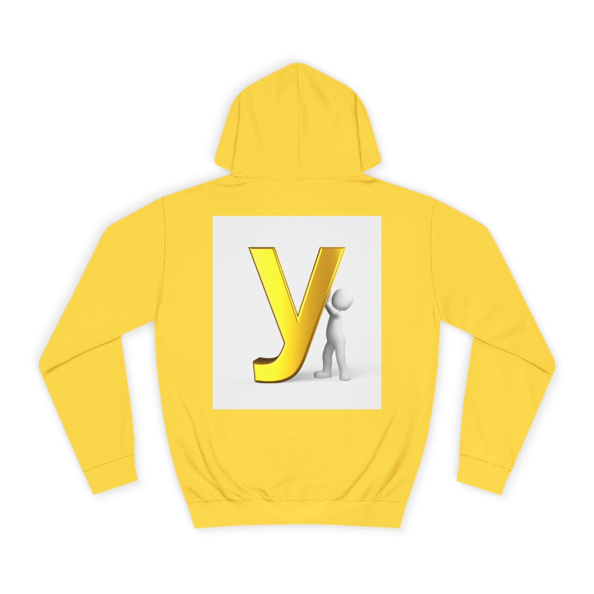 Yellow 3D Letter Y hoodie | Letterman Monogram Initial Sweatshirt