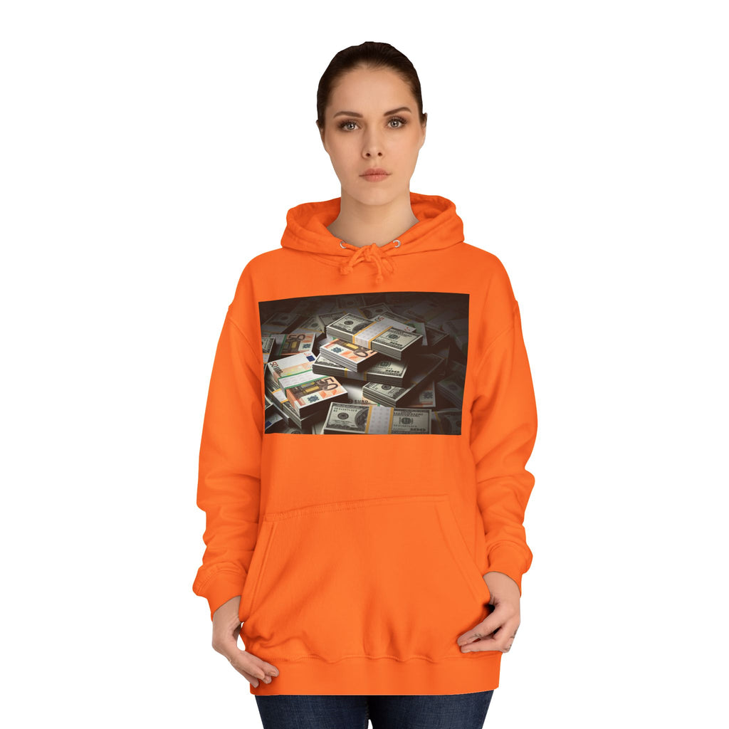 Stacked Cash Money Hoodie | Vintage Banknote Print, Stacks of Dollars