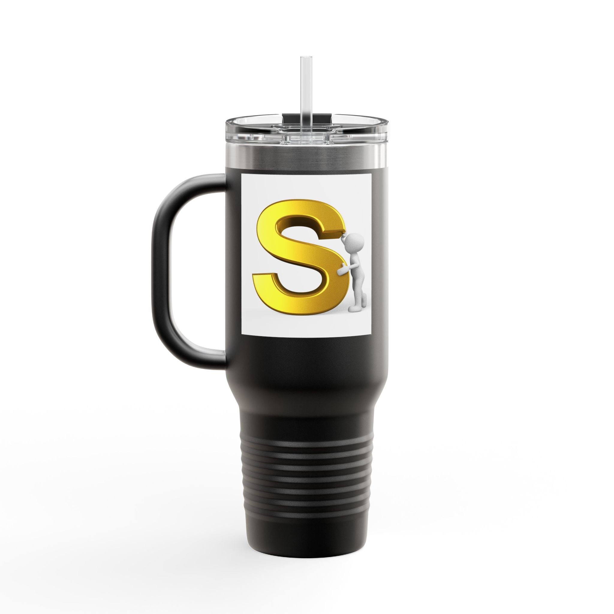 Large Gold Letter S monogram | Travel Mug