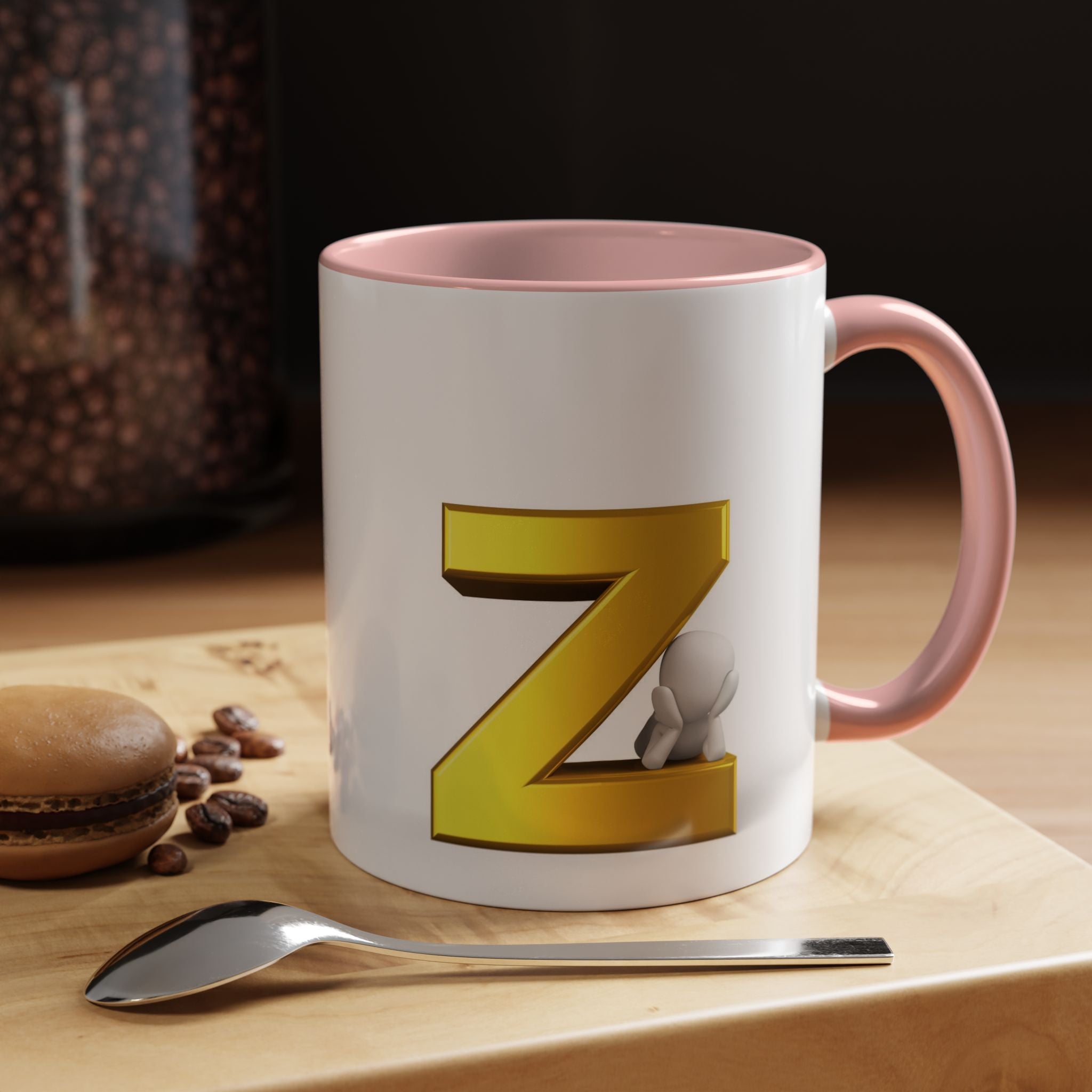 Gold Letter Z Initial Mug | Accent Coffee Mug 11oz or 15oz