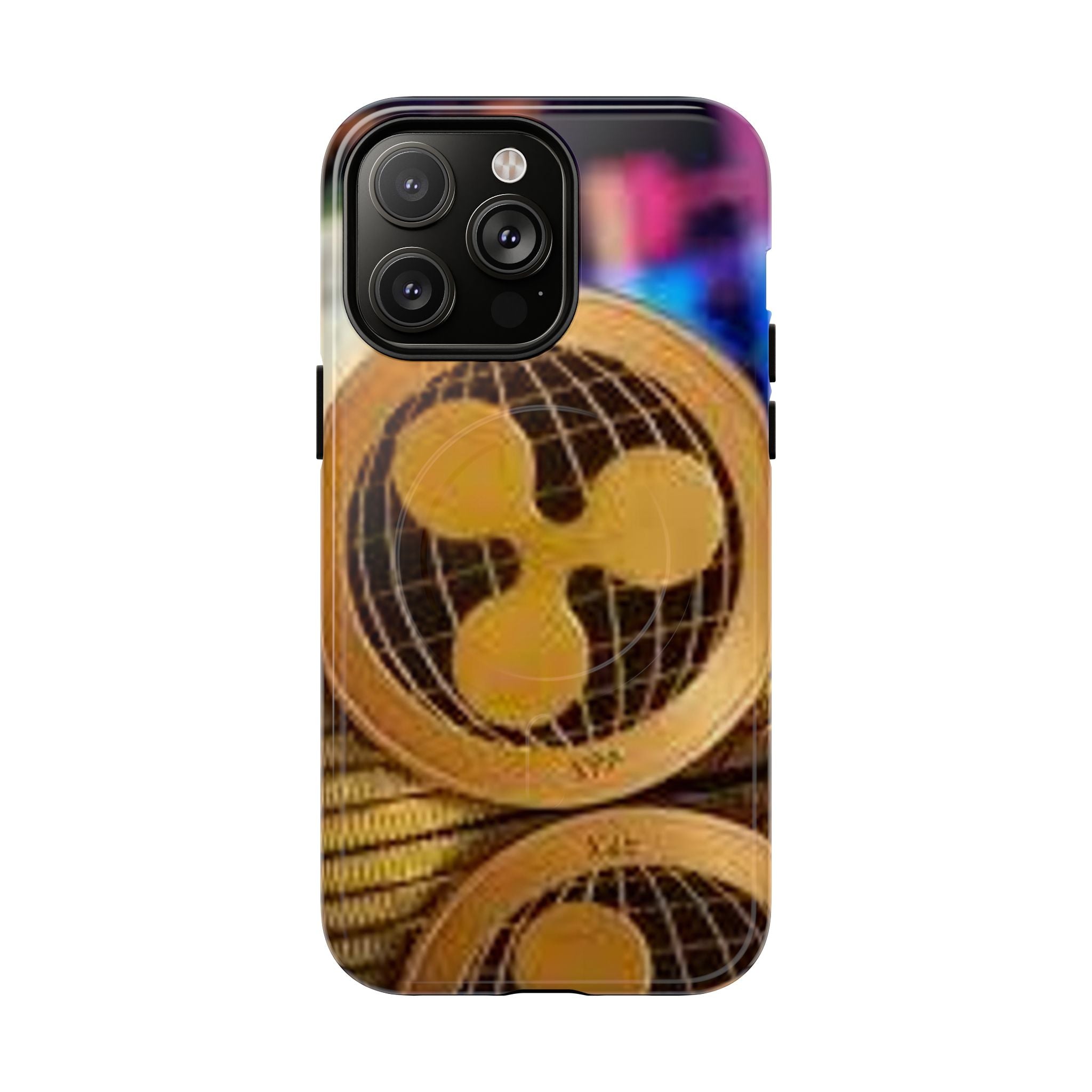 Coque de protection rigide magnétique design Ripple Coin | Coque de téléphone Crypto Ripple