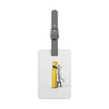 3D Person Building Gold letter i Luggage Tag