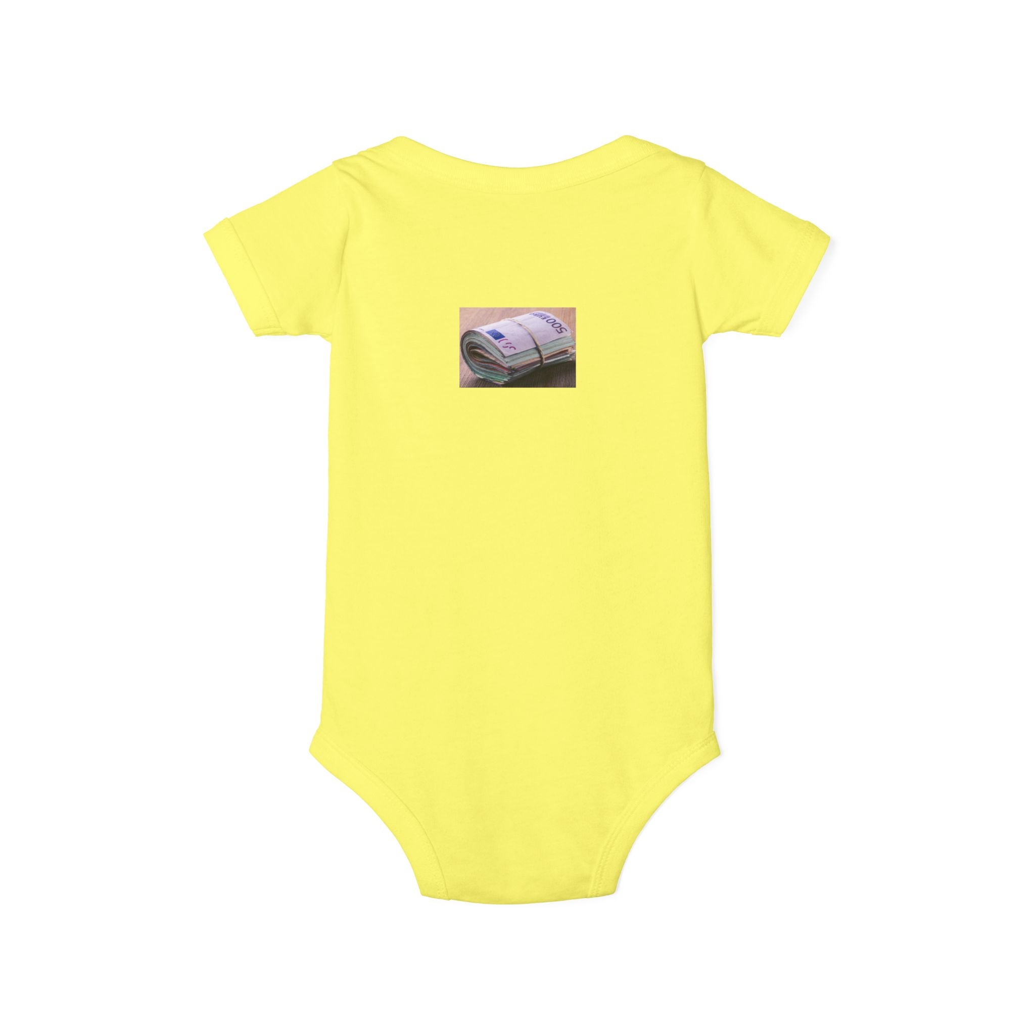 Stack of Cash Graphic Infant One Piece | money print bodysuit